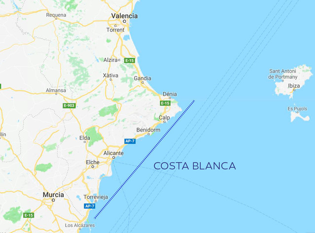 Esitellä 74+ imagen costa blanca espanja kartta